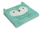 Light Teal Owl (1258) 7-Sherpa Throw Blanket for Kids