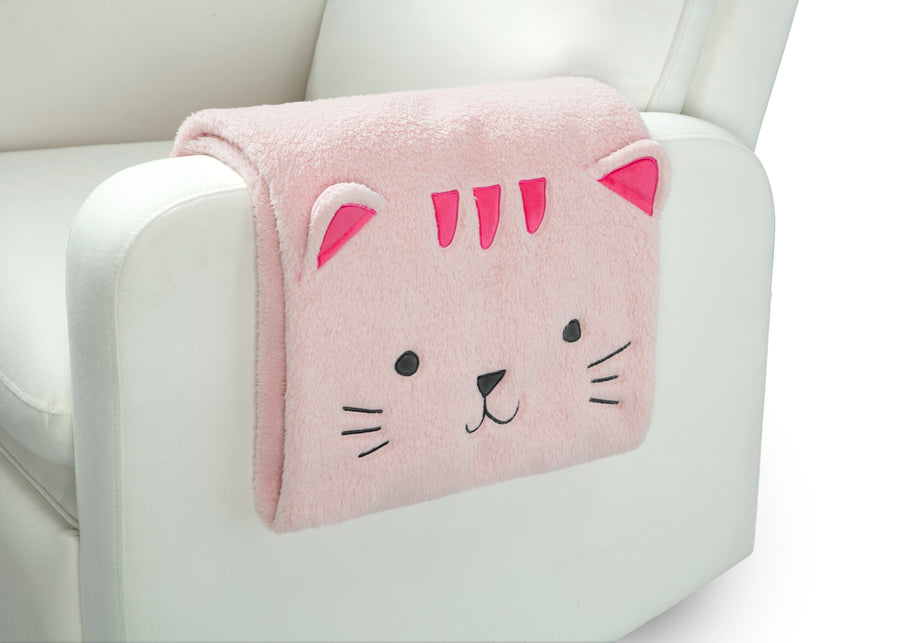 Pink Cat (1261) 9-Sherpa Throw Blanket for Kids