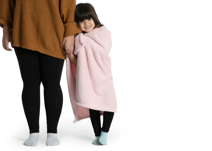 Pink Cat (1261) 7-Personalized Sherpa Throw Blanket for Kids