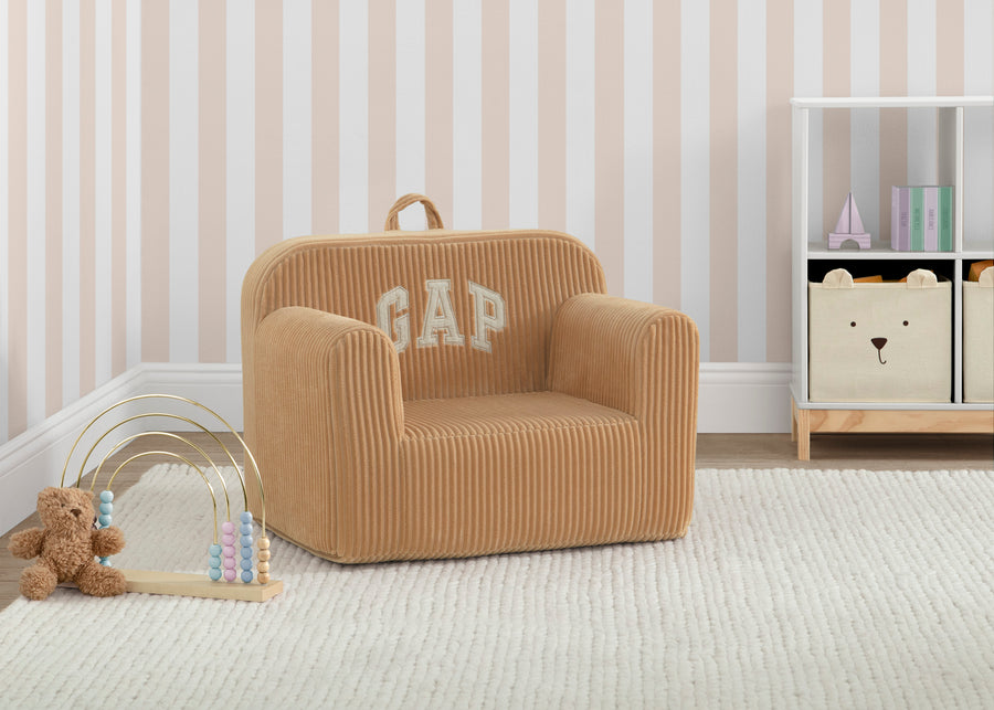 Brown (1661) 1-babyGap Ribbed Velour Chair