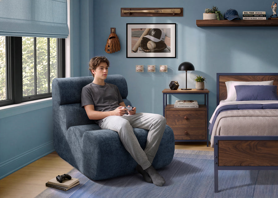 Navy (1764) 11-Serta Jumbo Bubble Lounge Chair