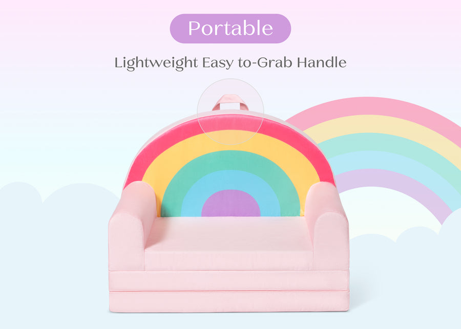 Rainbow (1712) 4-Cozee Rainbow Figural Flip-Out 2-in-1 Convertible Chair to Lounger