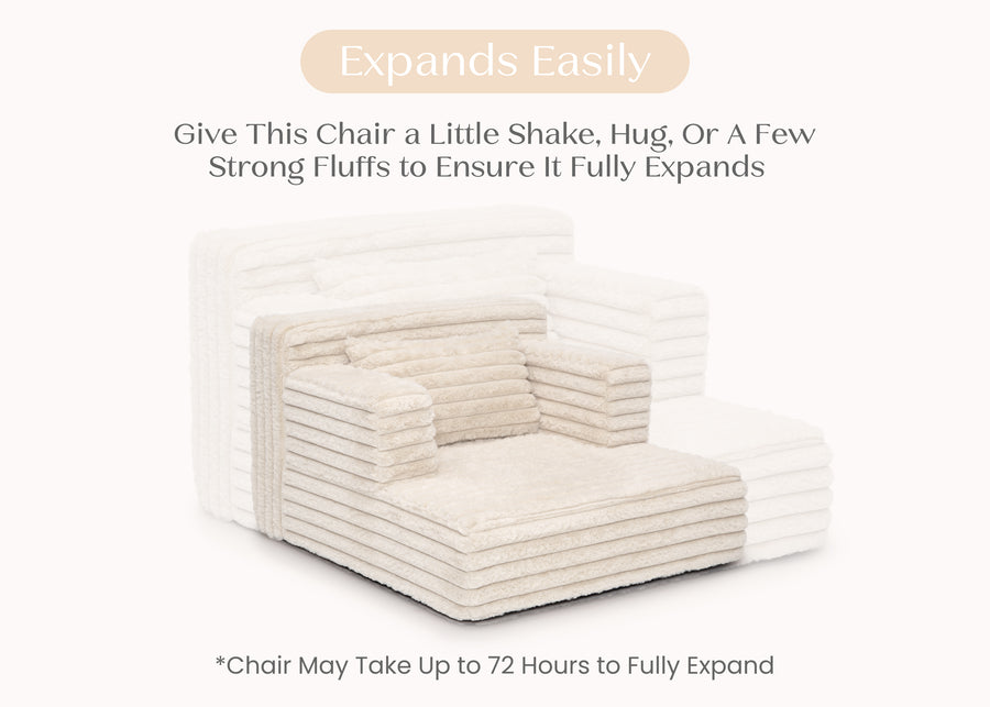 Oatmeal (1723) 11-Cozee Chaise Bedtime Lounger Chair