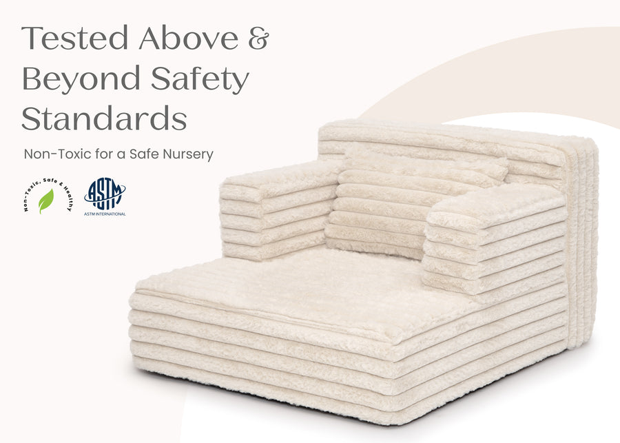 Oatmeal (1723) 14-Cozee Chaise Bedtime Lounger Chair