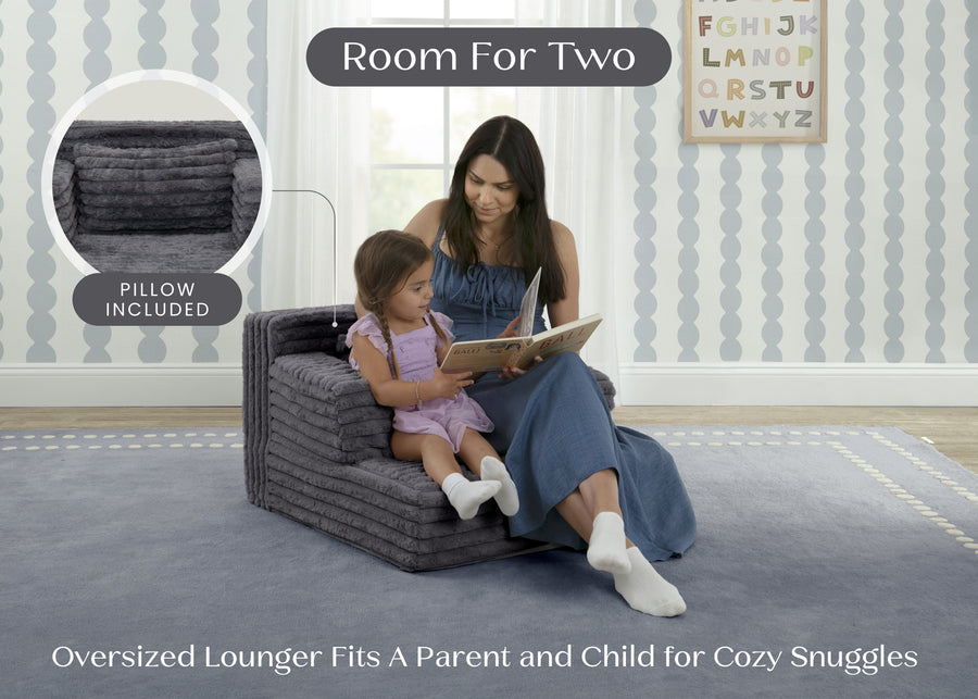 Midnight (1724) 2-Cozee Chaise Bedtime Lounger Chair