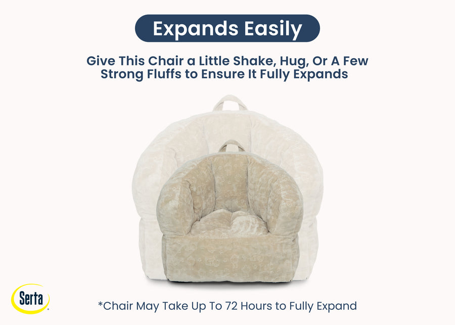 Cream (1669) 21-Kids Plush Barrel Chair