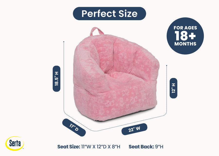 Pink (5059) 10-Kids Plush Barrel Chair