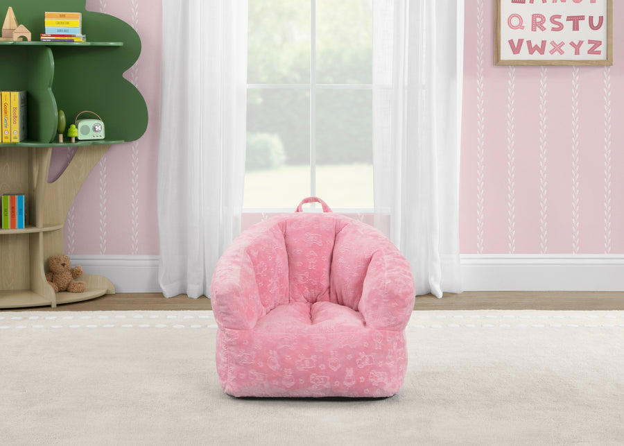 Pink (5059) 7-Kids Plush Barrel Chair