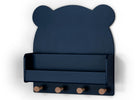 Navy (1270) 5-Brannan Bear Wall Shelf with 4 Hooks