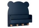 Navy (1270) 4-Brannan Bear Wall Shelf with 4 Hooks