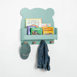 Brannan Bear Wall Shelf with 4 Hooks - Sage Green (1284) - Accessories