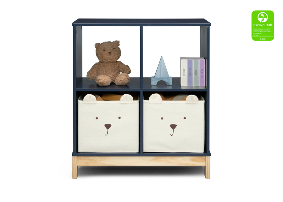 Navy (1270) 15-Brannan Bear Bookcase with Bins