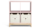Blush (1271) 4-Brannan Bear Bookcase with Bins
