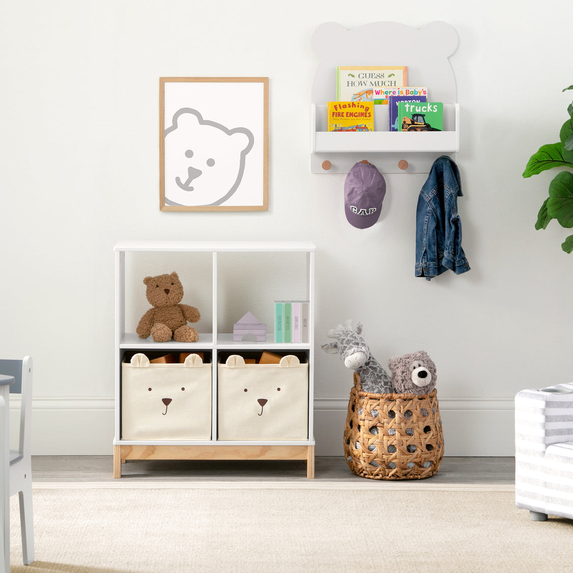 Brannan Bear Bookcase with Bins