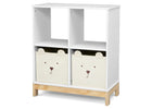 White (1282) 6-Brannan Bear Bookcase with Bins