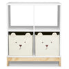 DCB: White (1282) 9-Brannan Bear Bookcase with Bins