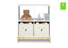 White (1282) 3-Brannan Bear Bookcase with Bins