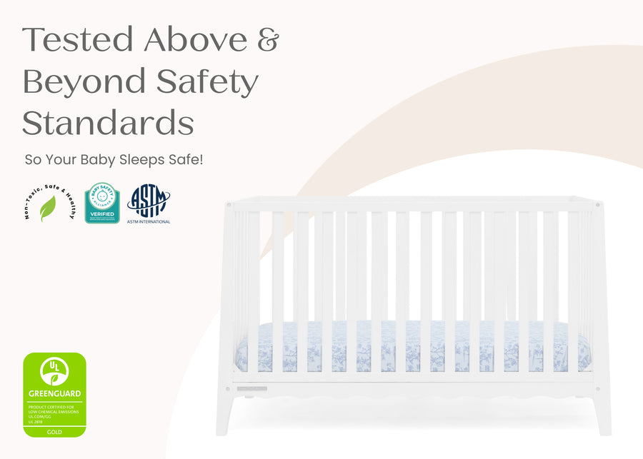 Bianca White (130) 8-Lulu 5-in-1 Convertible Crib