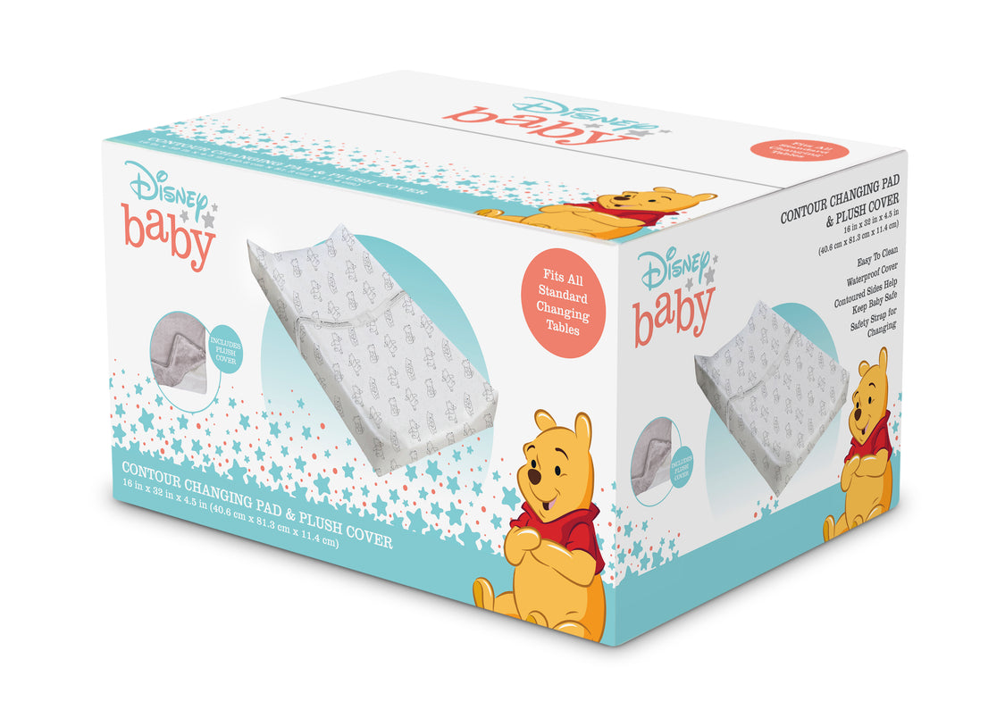 Disney Winnie the Pooh Contoured Changing Pad with Plush Cover