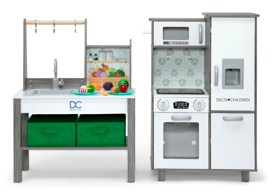 DCB: White (1632) 4-Gourmet All-in-One Corner Play Kitchen