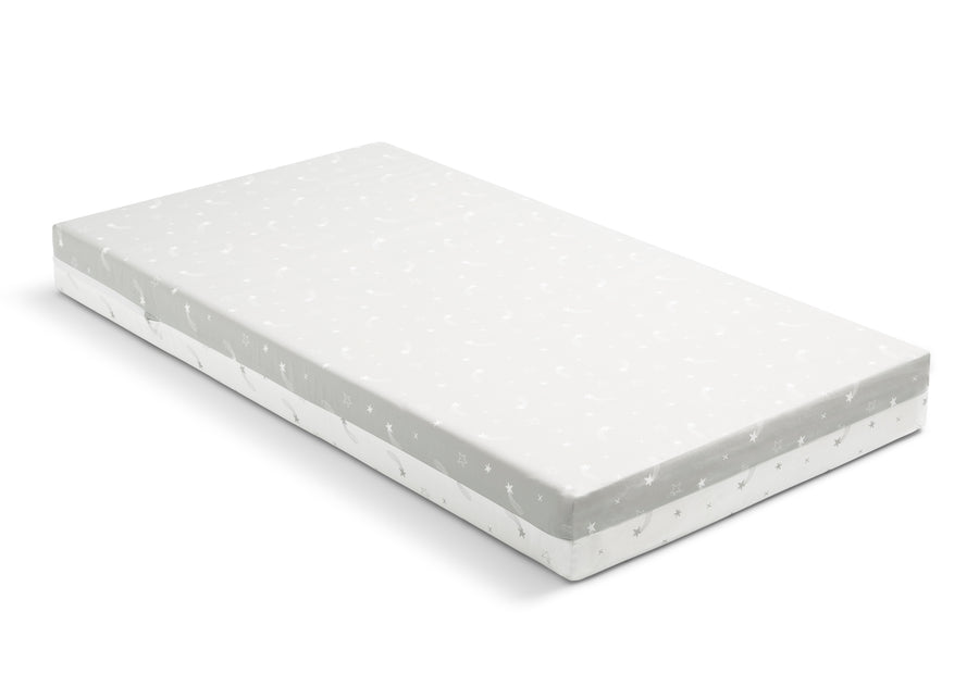 White and Grey (NO) 4-Refresh 2-Stage Crib and Toddler Mattress