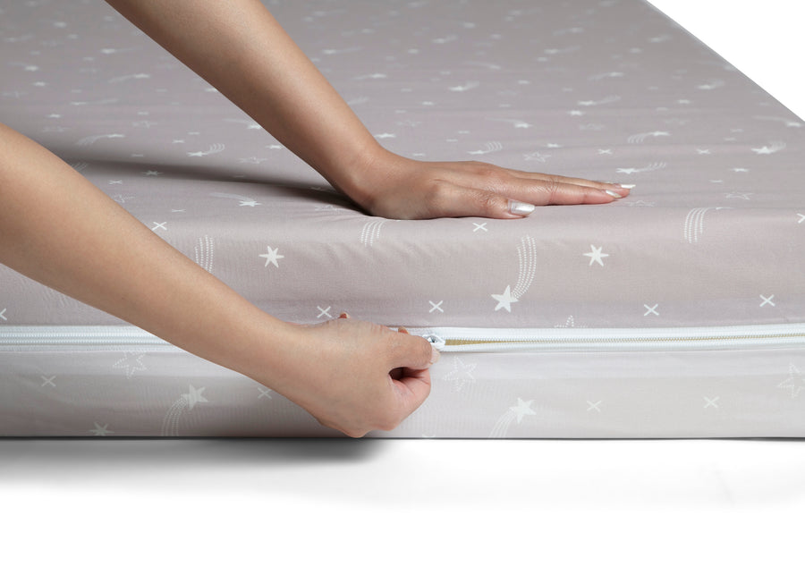 Rose and Light Pink (NO) 15-Refresh 2-Stage Crib and Toddler Mattress