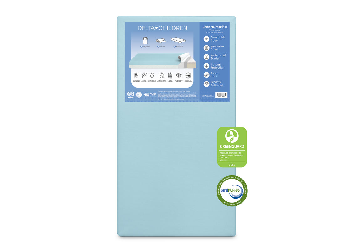 Delta Children Starlit Sky 2-Stage Crib and Toddler Mattress in Green