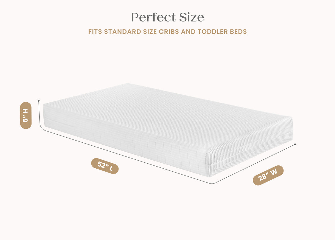 Mattress dimensions labeled on a white background
