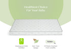 Mattress with green certification logo and text about health benefits for babies 4-Twinkle Galaxy 3-inch Mini/Portable Crib Mattress