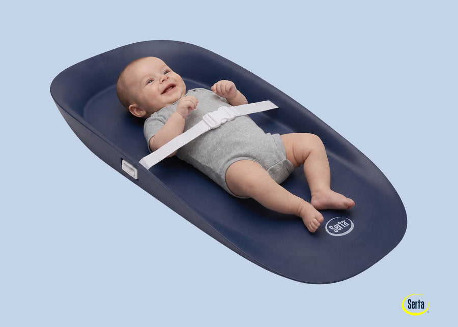 Blue (NO) 1-Serta Molded Waterproof Changing Pad with Fresh Technology