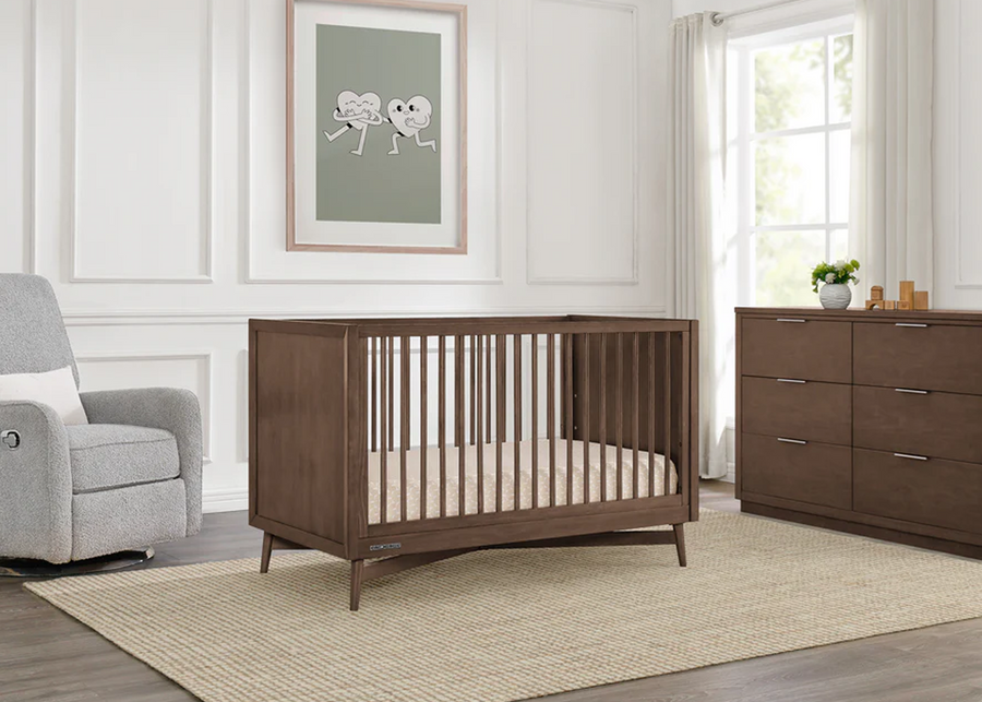 Teak Brown (1526) 18-Dylan 4-in-1 Convertible Crib