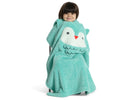 Light Teal Owl (1258) 8-Sherpa Throw Blanket for Kids