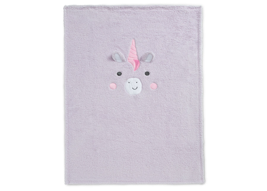 Light Purple Unicorn (1262) 14-Sherpa Throw Blanket for Kids