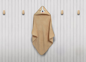 Tan Dog (1239) 1-Baby Hooded Bath Towel