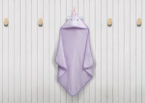 Light Purple Unicorn (1262) 0-Baby Hooded Bath Towel