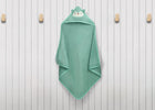 Light Teal Owl (1258) 14-Baby Hooded Bath Towel