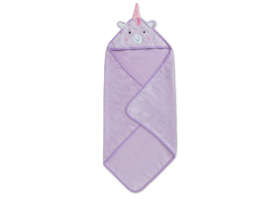 Light Purple Unicorn (1262) 2-Baby Hooded Bath Towel