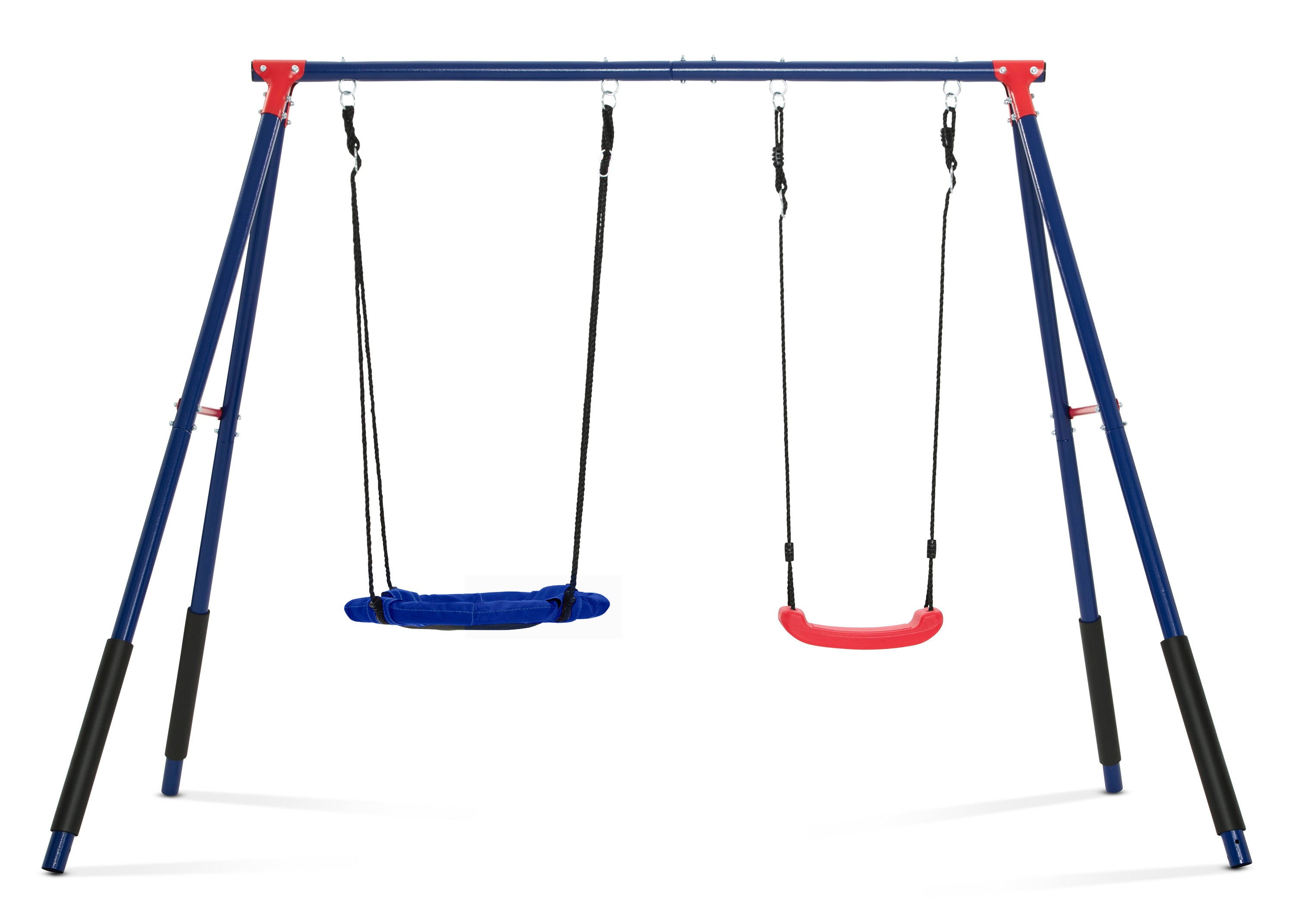 FunZone Outdoor Metal 2-Piece Swing Set - Includes 1 Swing and 1 Disc ...