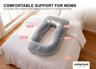 Grey (NO) 22-U-Shaped Pregnancy Pillow with Customizable Head Pillow