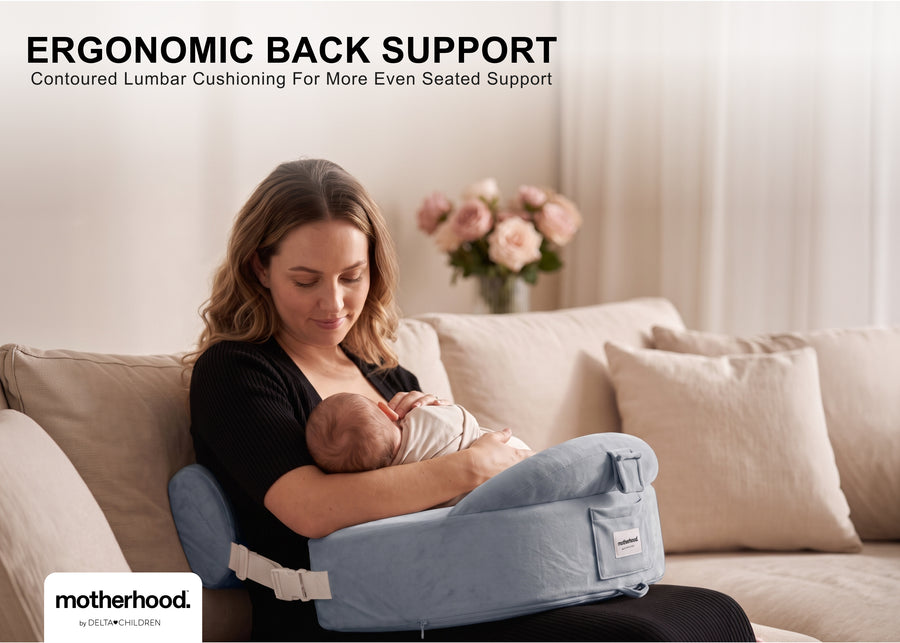 Grey (NO) 21-Nursing Pillow with Adjustable Safety Strap