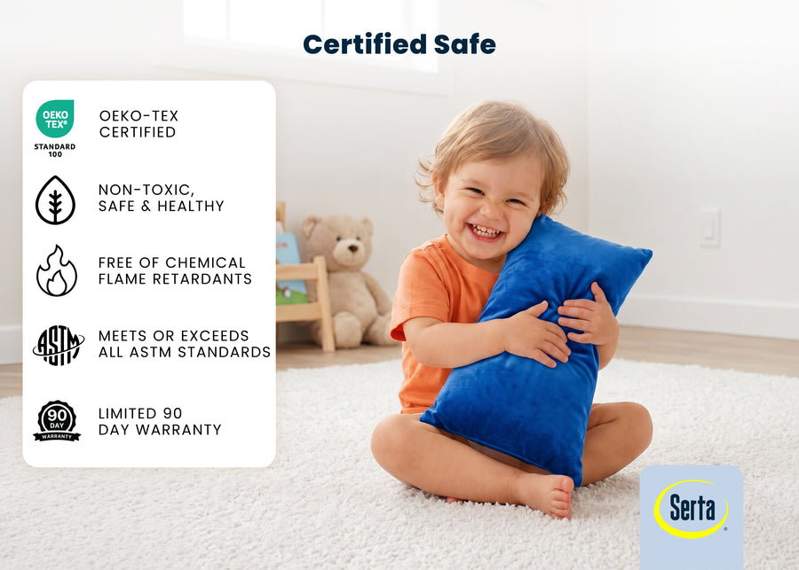 Blue (NO) 3-Serta Plush Comfort Toddler Pillow