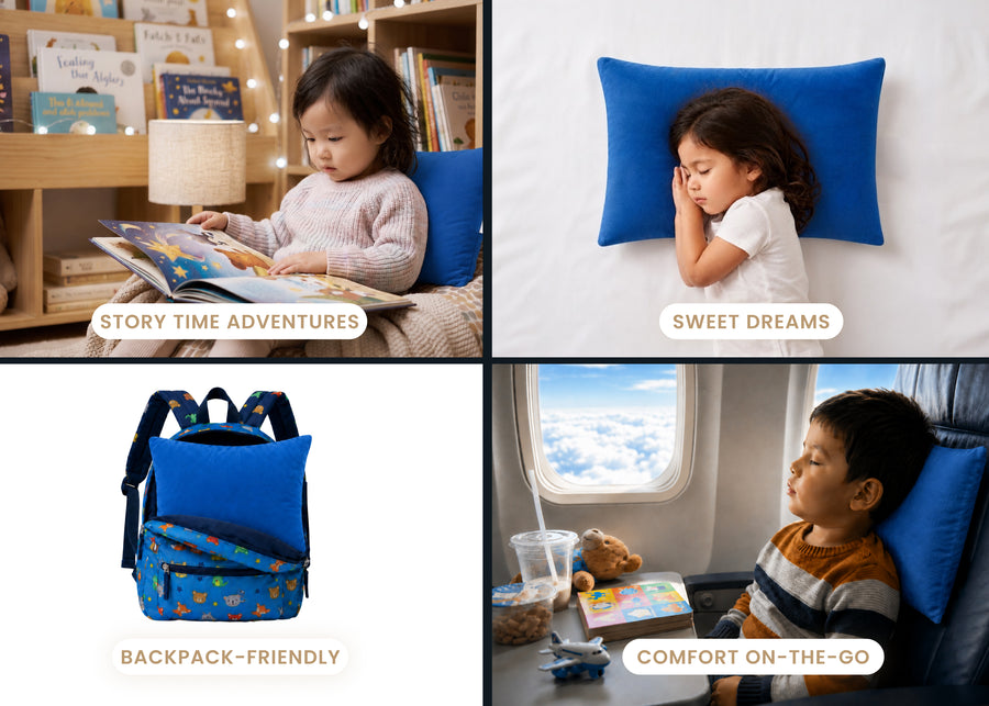 Blue (2222) 6-Plush Comfort Toddler Pillow