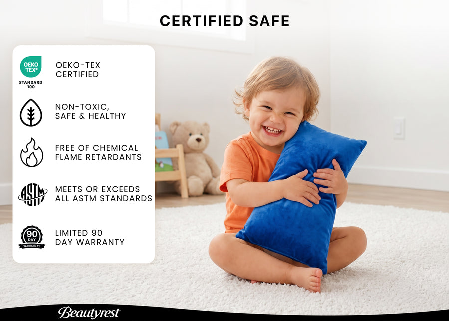 Blue (NO) 4-Beautyrest Plush Comfort Toddler Pillow