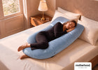 Blue (NO) 10-U-Shaped Pregnancy Pillow with Customizable Head Pillow