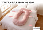 Pink (NO) 30-U-Shaped Pregnancy Pillow with Customizable Head Pillow