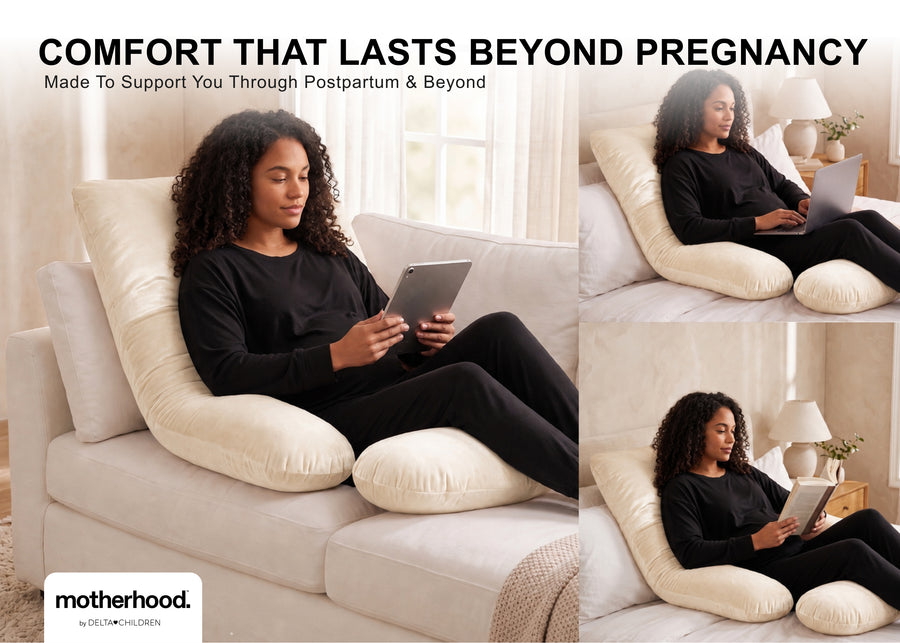 Beige (NO) 6-U-Shaped Pregnancy Pillow with Customizable Head Pillow