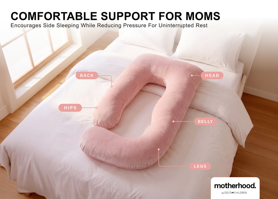 Pink (NO) 25-U-Shaped Pregnancy Pillow