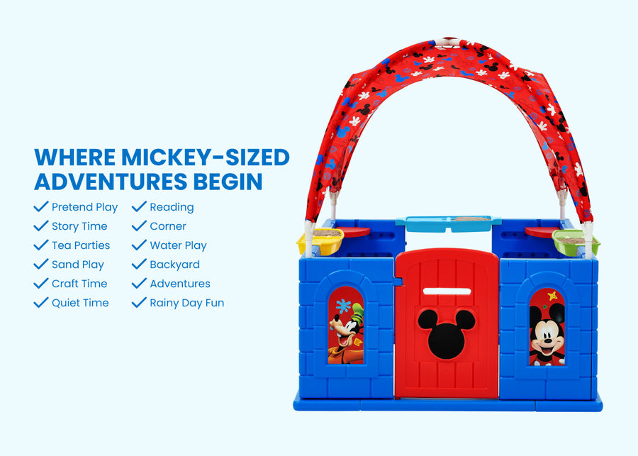 Mickey Mouse (1054) 6-Mickey Mouse Deluxe Playhouse with Canopy