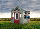 Grey (1636) 1-MySize Deluxe Outdoor Playhouse with Play Sink with Running Water, Picnic Table & Mailbox