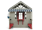 Grey (1636) 7-MySize Deluxe Outdoor Playhouse with Play Sink with Running Water, Picnic Table & Mailbox